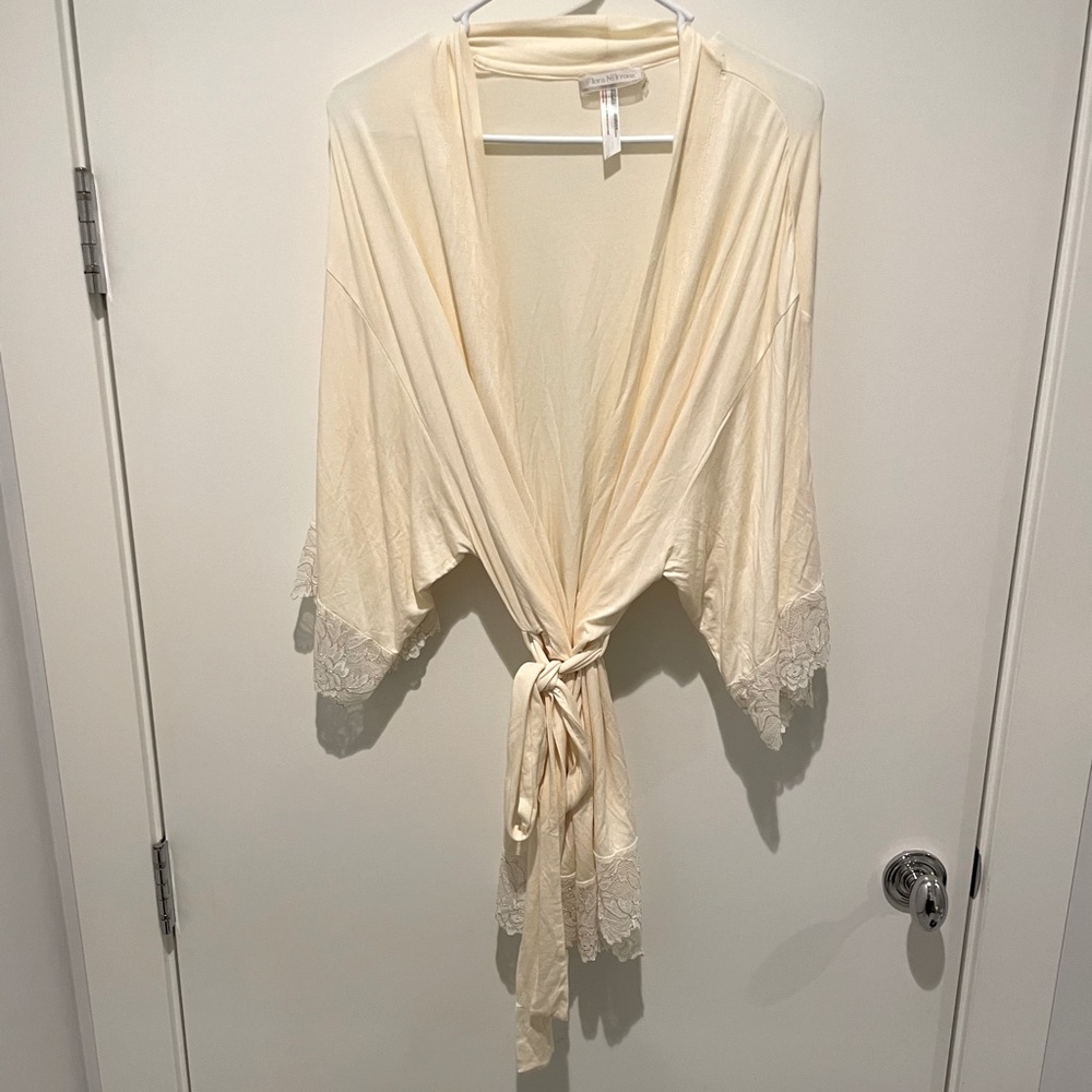 BHLDN bridal robe by Flora Nikrooz